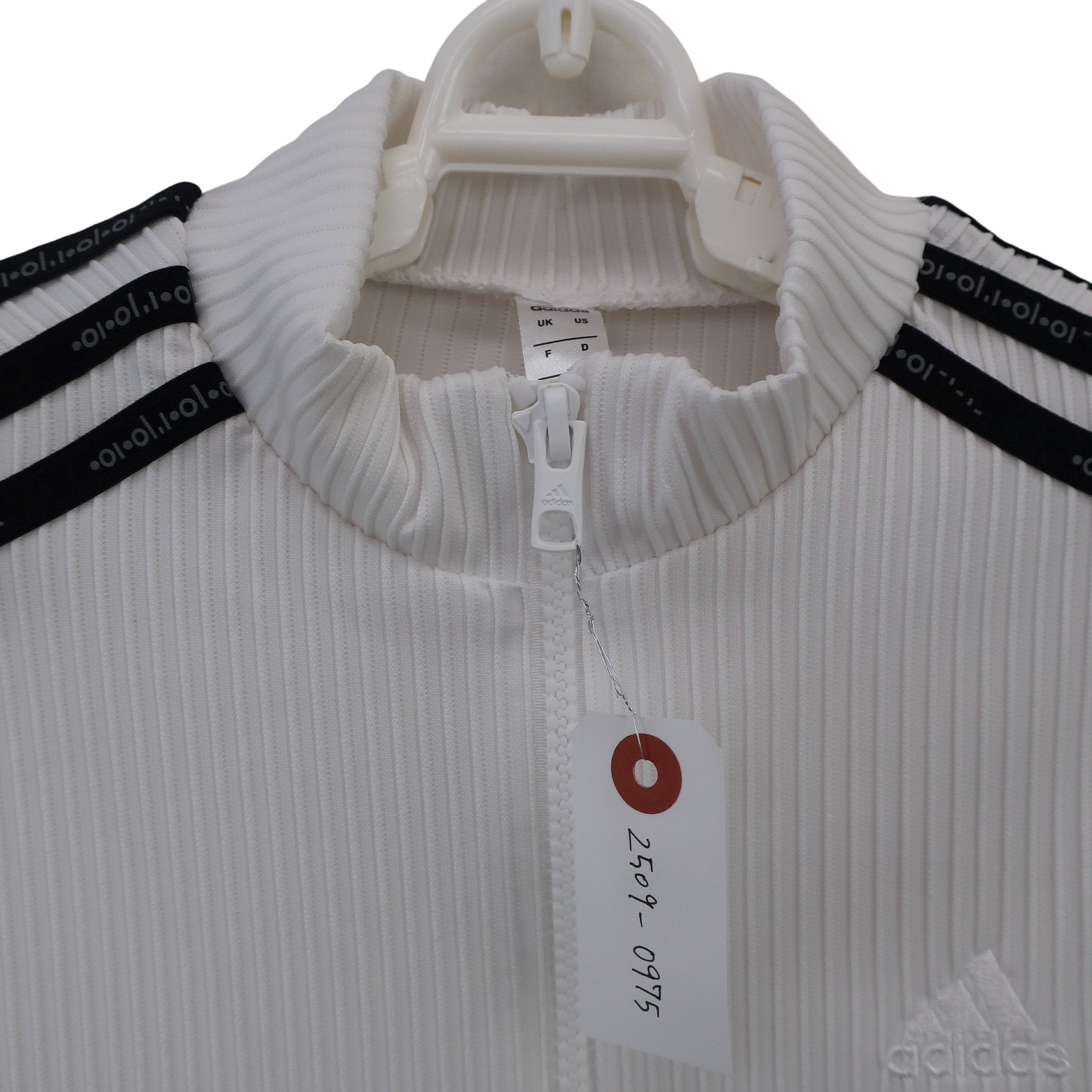 adidas(アディダス) トラックジャケット 白黒 レディース M A