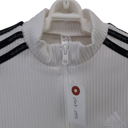 adidas(アディダス) トラックジャケット 白黒 レディース M A