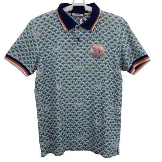 MARK&LONA(マークアンドロナ) ポロシャツ 白緑水色 メンズ 46 MLM-0A-AP10 A