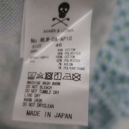 MARK&LONA(マークアンドロナ) ポロシャツ 白緑水色 メンズ 46 MLM-0A-AP10 A