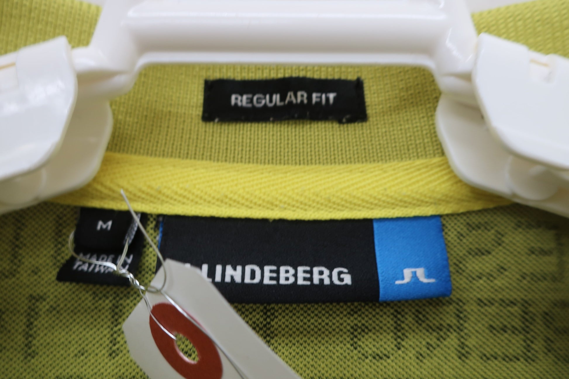 J.LINDEBERG(ジェイ リンドバーグ) 長袖ポロシャツ 黄色黒文字柄 メンズ M A