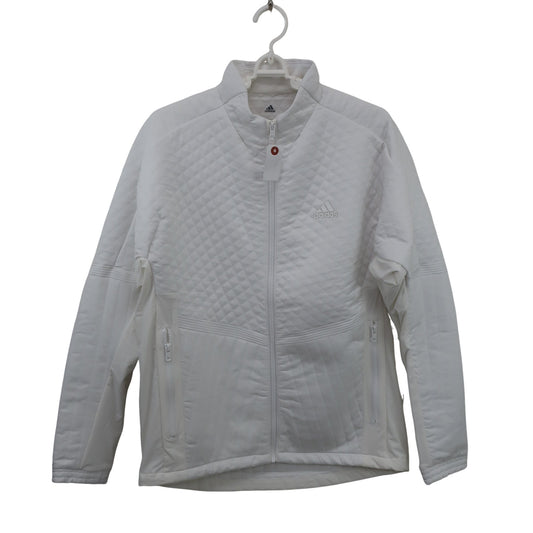 adidas(アディダス) キルティングコーチジャケット 白 メンズ L A