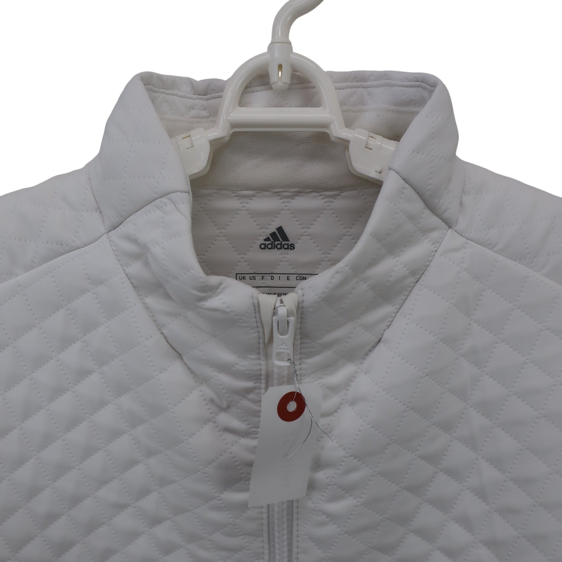 adidas(アディダス) キルティングコーチジャケット 白 メンズ L A