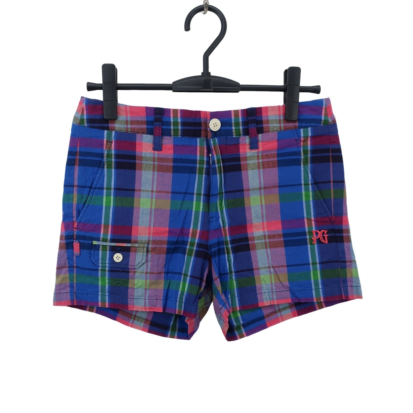 PEARLY GATES(パーリーゲイツ) ショートパンツ 青ピンクチェック レディース 0 055-7132614 B