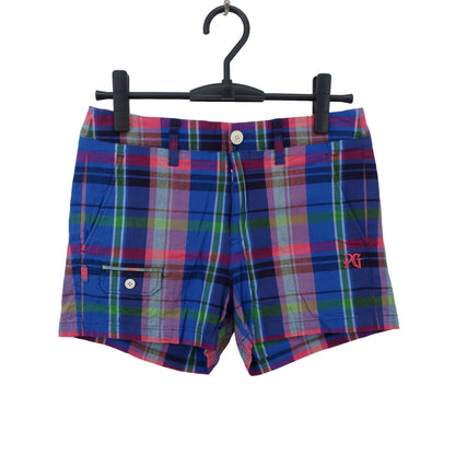PEARLY GATES(パーリーゲイツ) ショートパンツ 青ピンクチェック レディース 0 055-7132614 B
