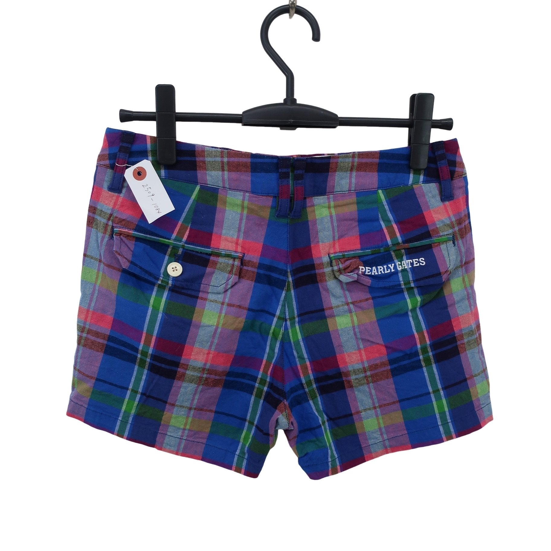 PEARLY GATES(パーリーゲイツ) ショートパンツ 青ピンクチェック レディース 0 055-7132614 B
