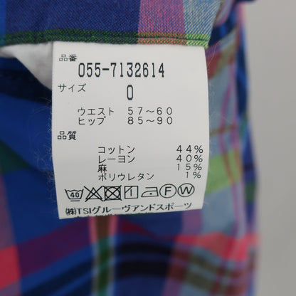 PEARLY GATES(パーリーゲイツ) ショートパンツ 青ピンクチェック レディース 0 055-7132614 B