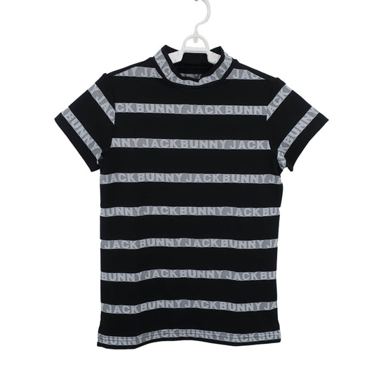 Jack Bunny(ジャックバニー) 半袖モックネックシャツ 黒 レディース 0 263-3167560 A