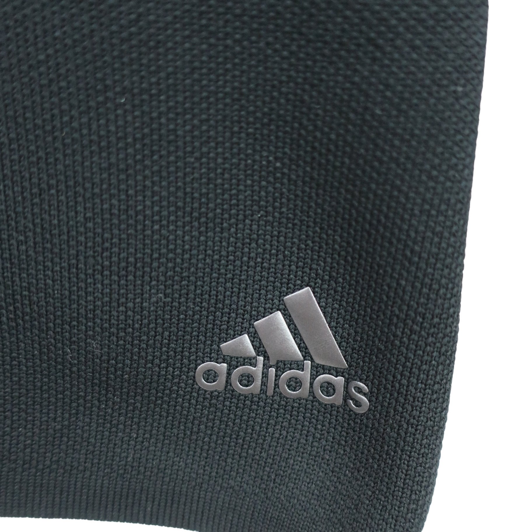 adidas(アディダス) ハーフジップポロシャツ 黒総柄 レディース M B