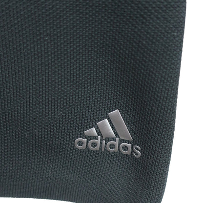 adidas(アディダス) ハーフジップポロシャツ 黒総柄 レディース M B