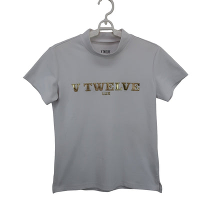 V12(ヴィトゥエルブ) 半袖モックネックシャツ 白 レディース 0 VLX2111-CT06 A