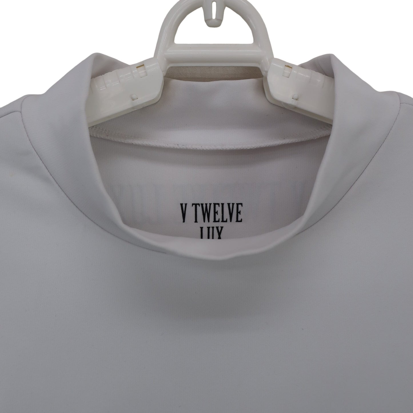 V12(ヴィトゥエルブ) 半袖モックネックシャツ 白 レディース 0 VLX2111-CT06 A