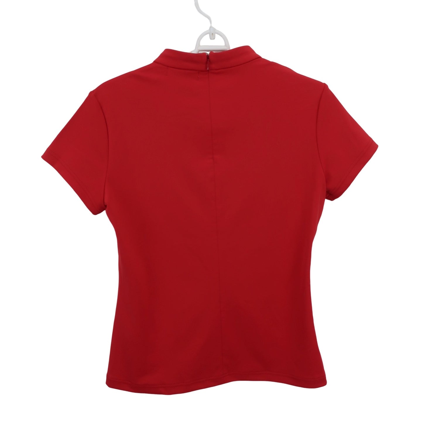 Jun and Rope(ジュン アンド ロペ) 半袖モックネックシャツ 赤 レディース S A