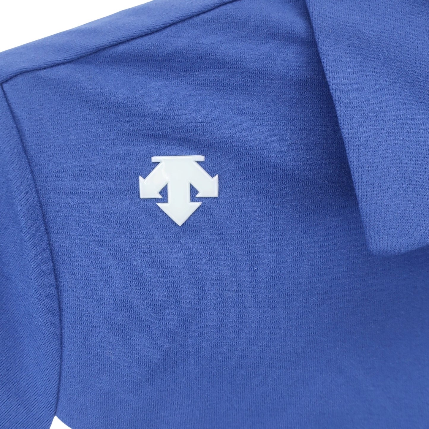 DESCENTE(デサント) 長袖ポロシャツ 青白グレー レディース M B