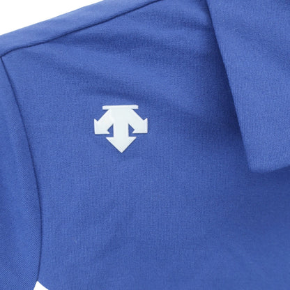 DESCENTE(デサント) 長袖ポロシャツ 青白グレー レディース M B
