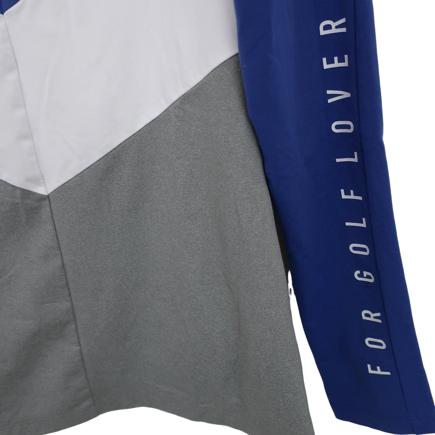 DESCENTE(デサント) 長袖ポロシャツ 青白グレー レディース M B