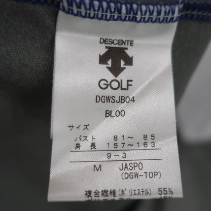 DESCENTE(デサント) 長袖ポロシャツ 青白グレー レディース M B