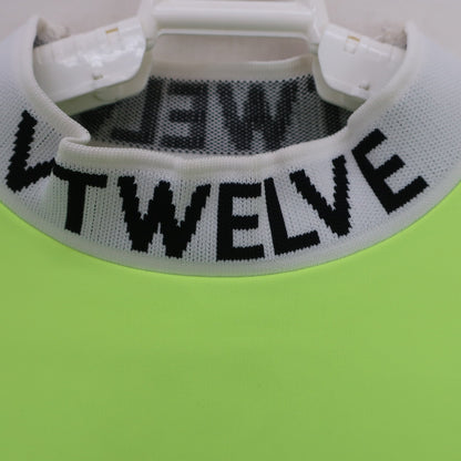 V12(ヴィトゥエルブ) 半袖モックネックシャツ ネオンイエロー レディース 0 B