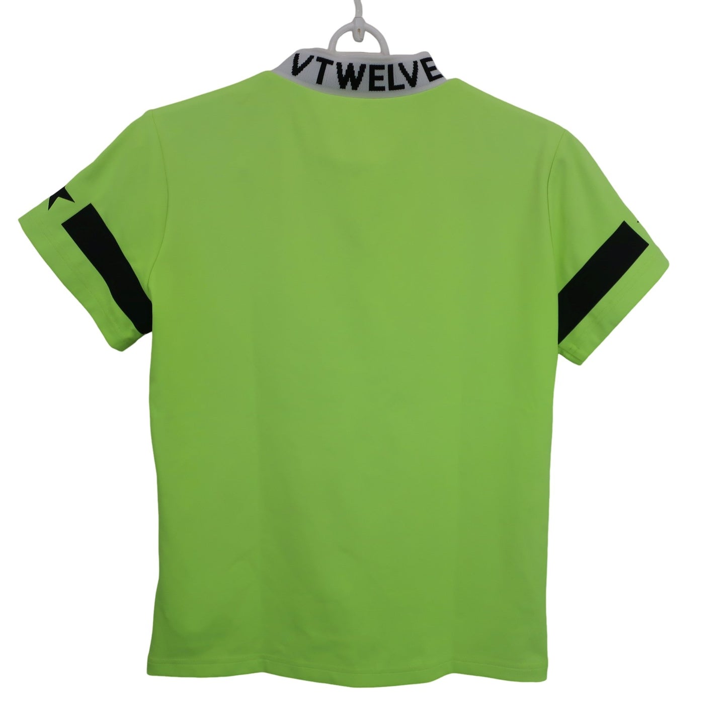 V12(ヴィトゥエルブ) 半袖モックネックシャツ ネオンイエロー レディース 0 B