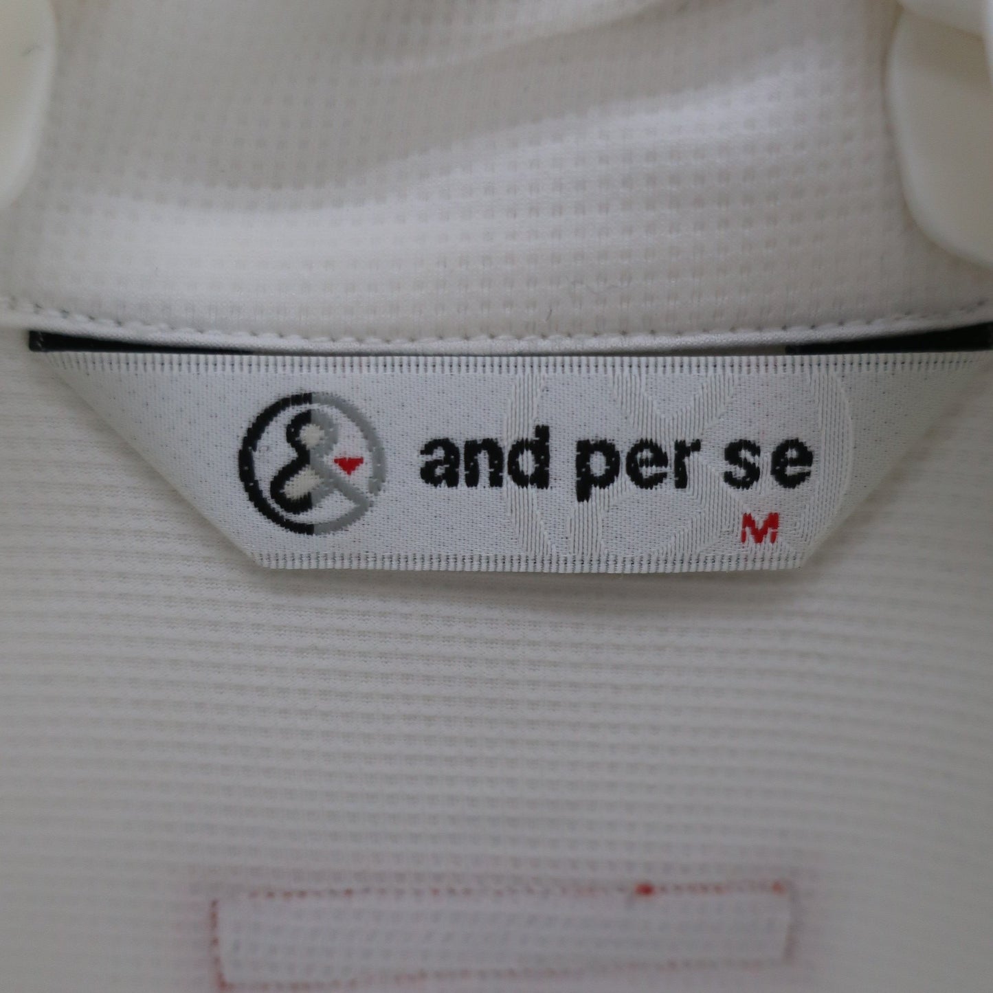 and per se(アンパスィ) ハーフジップシャツ 白 レディース M AF9503N4 A