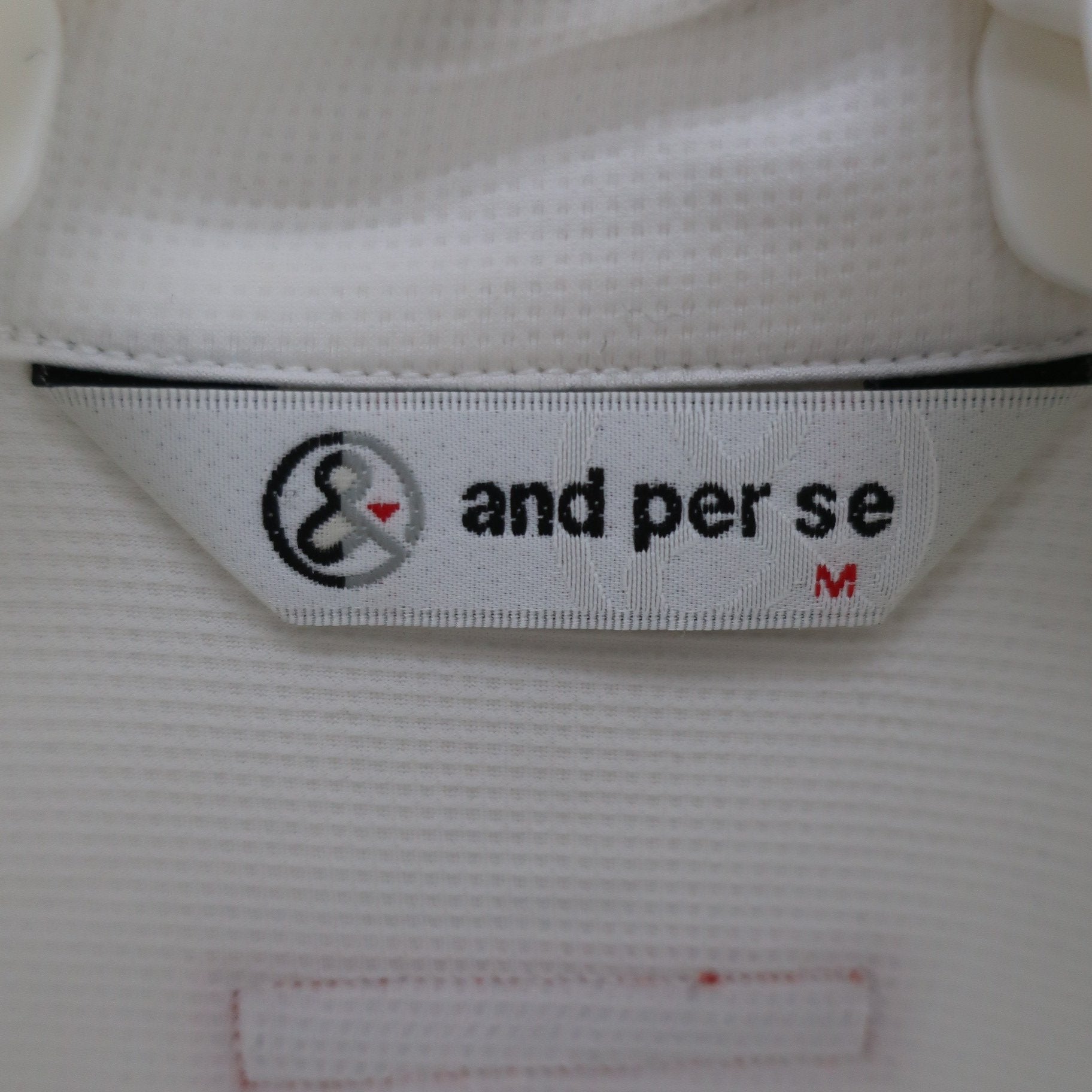 and per se(アンパスィ) ハーフジップシャツ 白 レディース M AF9503N4 A