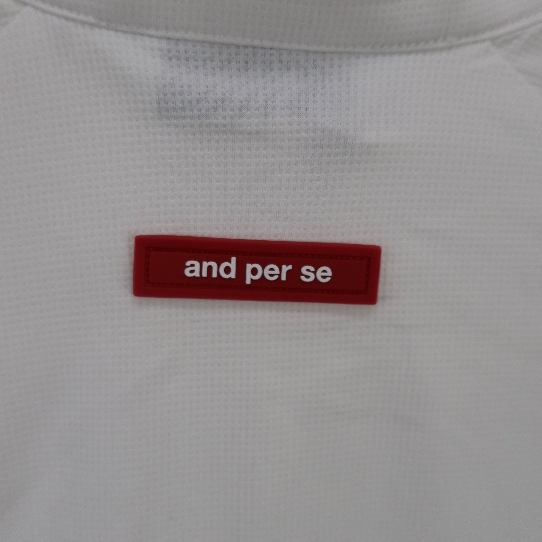and per se(アンパスィ) ハーフジップシャツ 白 レディース M AF9503N4 A