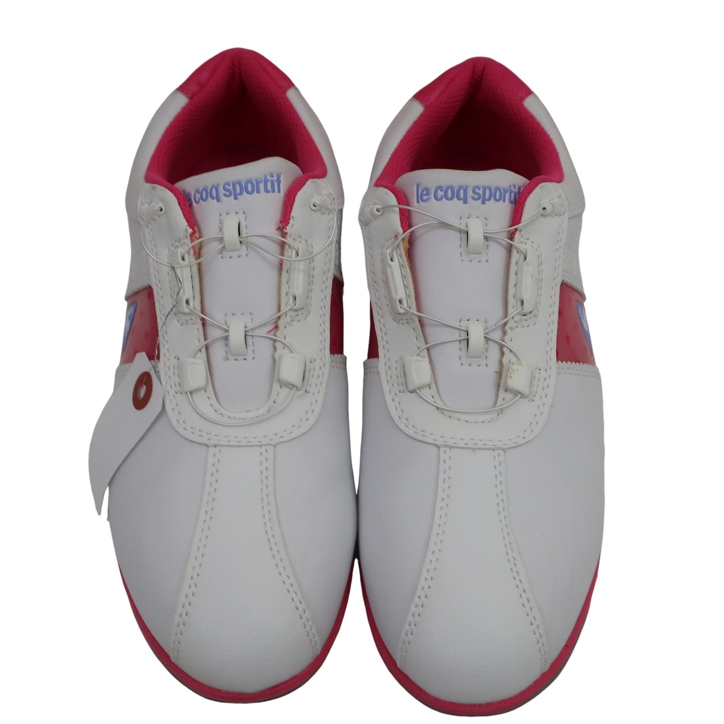 le coq sportif(ルコックスポルティフ) ダイヤル式ゴルフシューズ 白ピンク レディース 24.0cm QQL0583 S