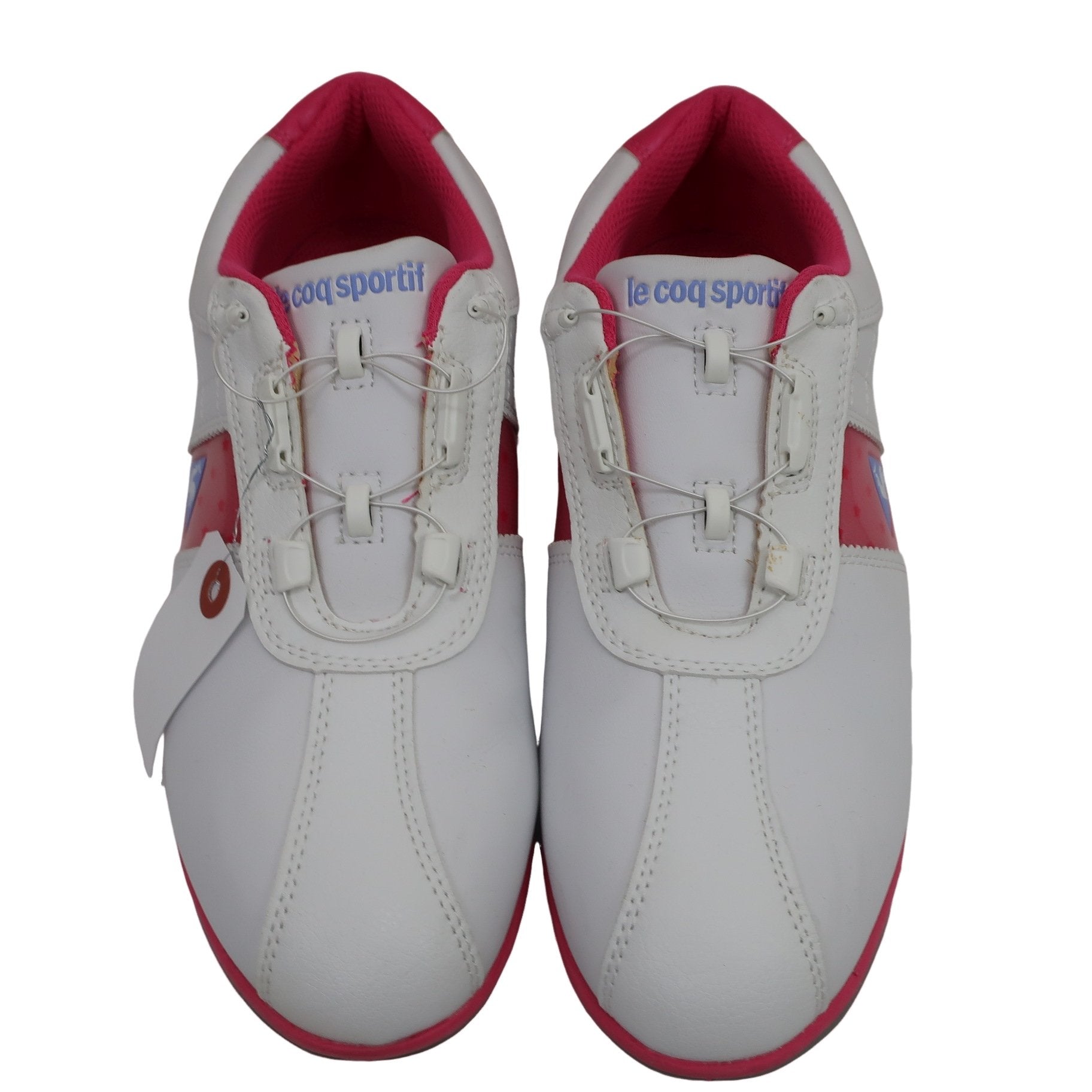 le coq sportif(ルコックスポルティフ) ダイヤル式ゴルフシューズ 白ピンク レディース 24.0cm QQL0583 S