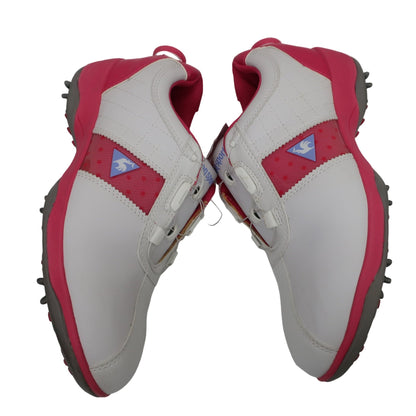 le coq sportif(ルコックスポルティフ) ダイヤル式ゴルフシューズ 白ピンク レディース 24.0cm QQL0583 S