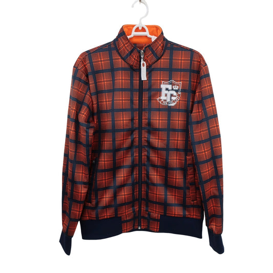 FILA GOLF(フィラゴルフ) ブルゾン オレンジ ネイビーチェック メンズ L A