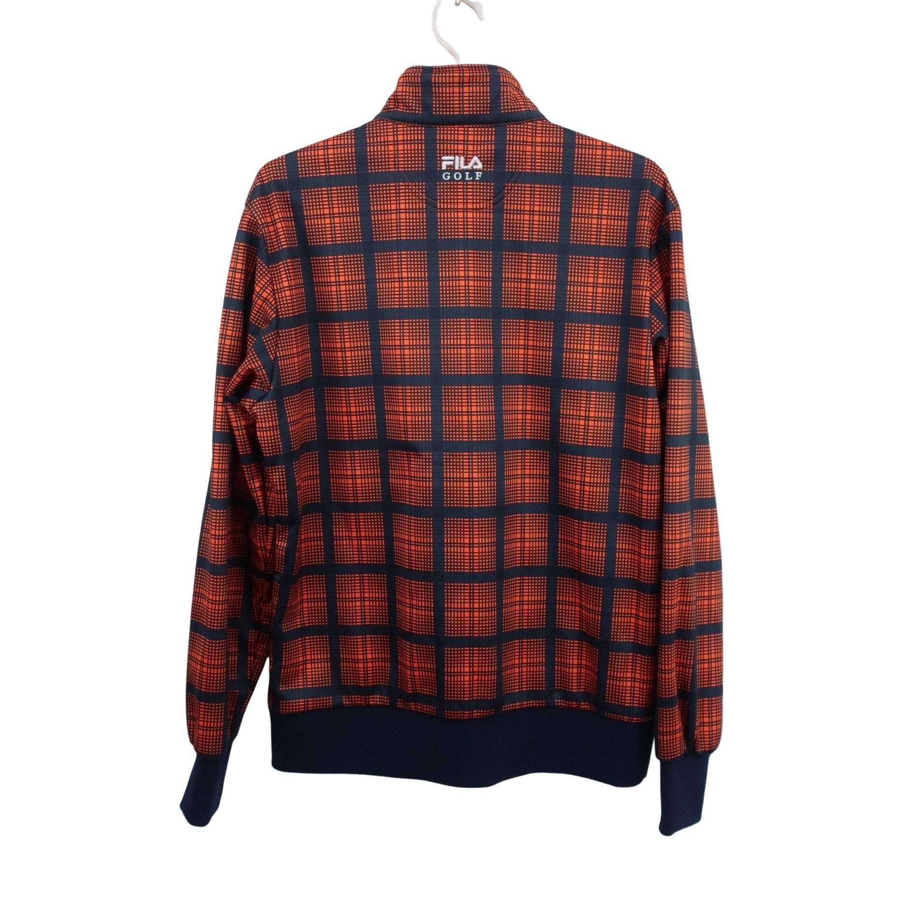 FILA GOLF(フィラゴルフ) ブルゾン オレンジ ネイビーチェック メンズ L A