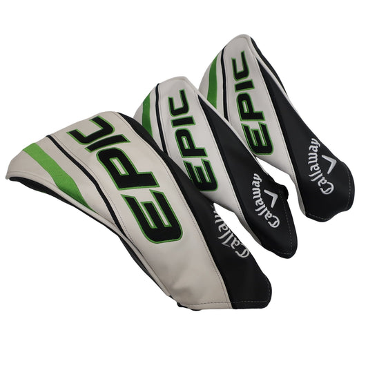 Callaway(キャロウェイ) ヘッドカバー3点セット 白黒黄緑 1W FW用×2 S