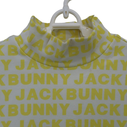 Jack Bunny(ジャックバニー) ハイネックシャツ 白黄色ロゴ文字柄 レディース 1 263-1266052 A