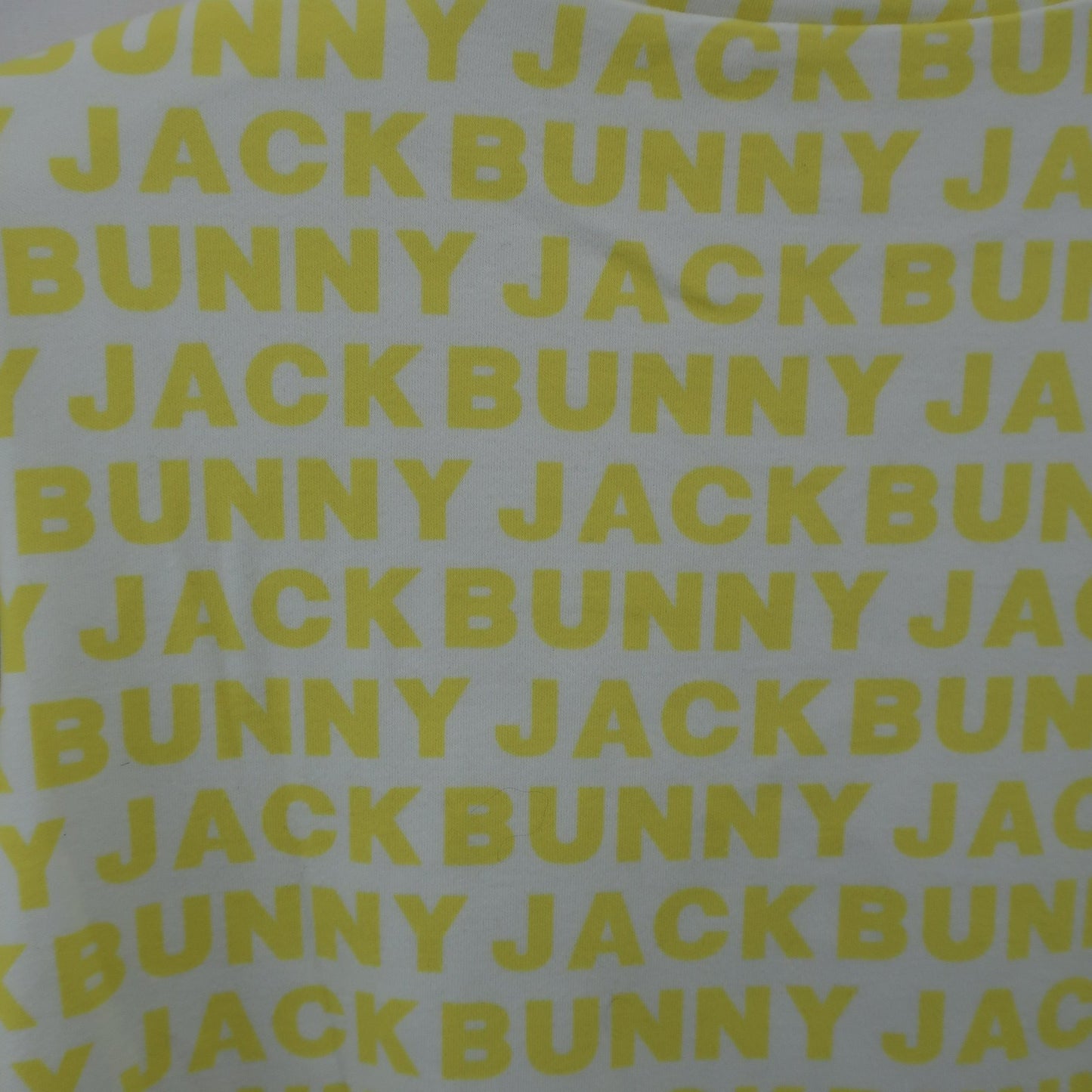 Jack Bunny(ジャックバニー) ハイネックシャツ 白黄色ロゴ文字柄 レディース 1 263-1266052 A