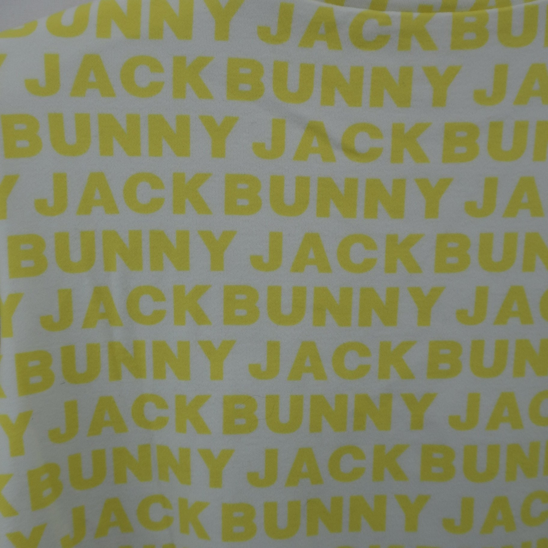 Jack Bunny(ジャックバニー) ハイネックシャツ 白黄色ロゴ文字柄 レディース 1 263-1266052 A