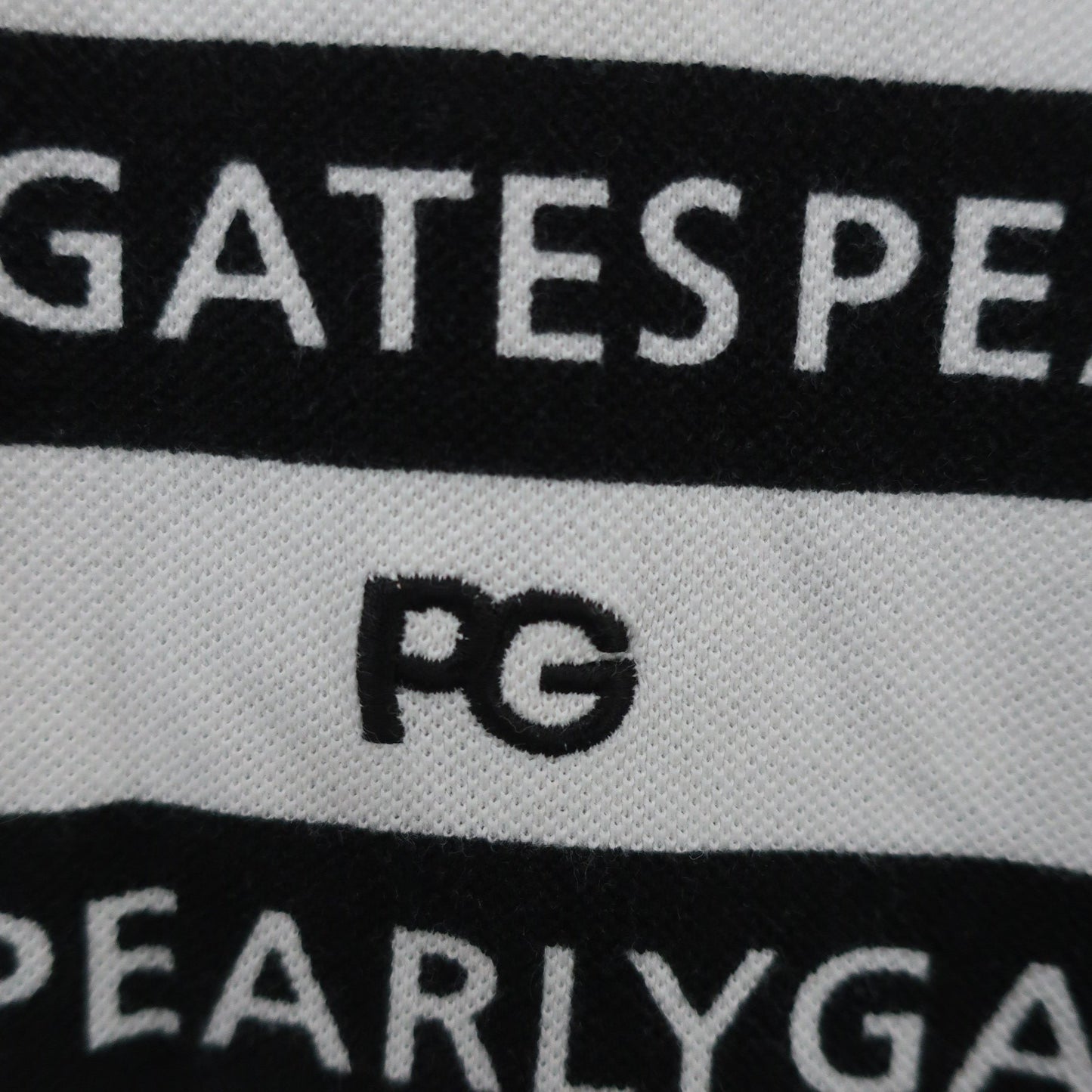 PEARLY GATES(パーリーゲイツ) ポロシャツ 白ネイビーロゴ文字柄 レディース 0 055-0260806 A