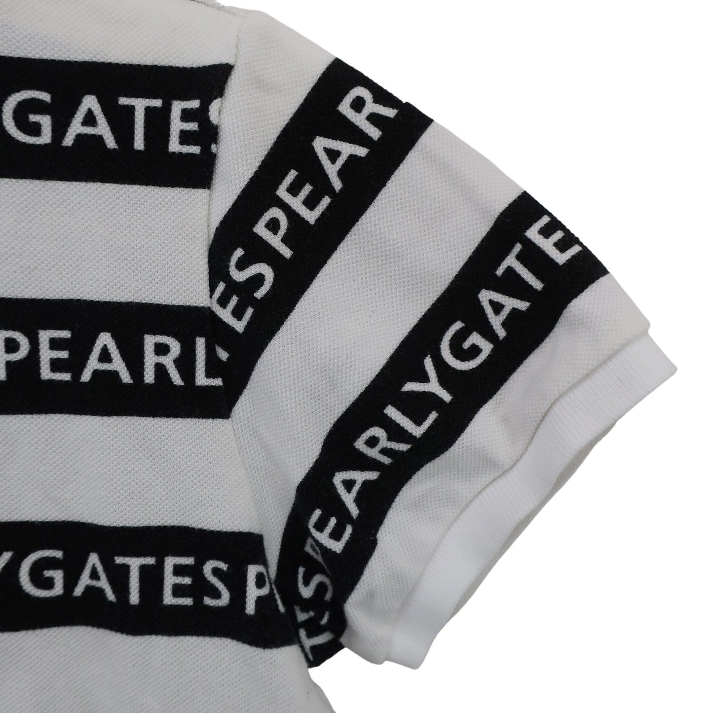 PEARLY GATES(パーリーゲイツ) ポロシャツ 白ネイビーロゴ文字柄 レディース 0 055-0260806 A