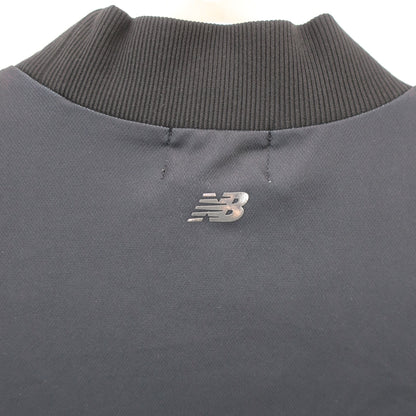 New Balance golf(ニューバランスゴルフ) 半袖モックネックシャツ 黒白ロゴ文字柄 メンズ 7 012-3166103 A