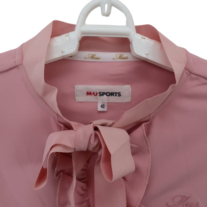 M.U SPORTS(エムユースポーツ) 長袖ポロシャツ ピンク レディース 42 N