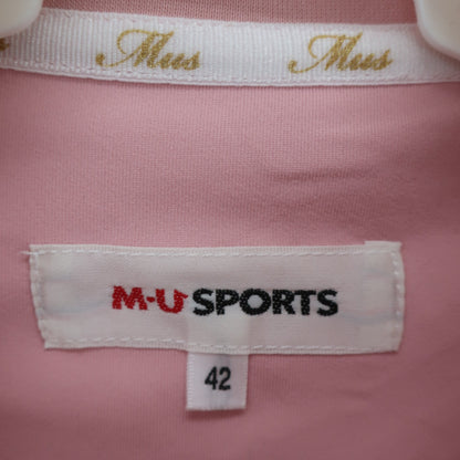 M.U SPORTS(エムユースポーツ) 長袖ポロシャツ ピンク レディース 42 N