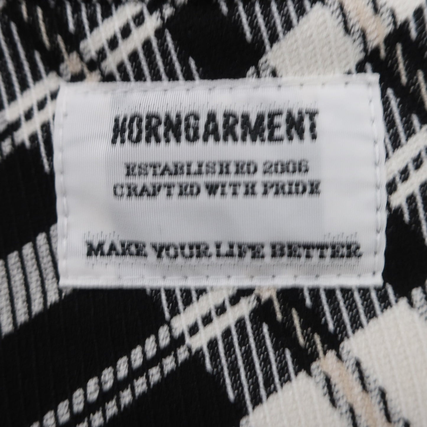 HORN GARMENT スカート 白黒チェック レディース 38 A