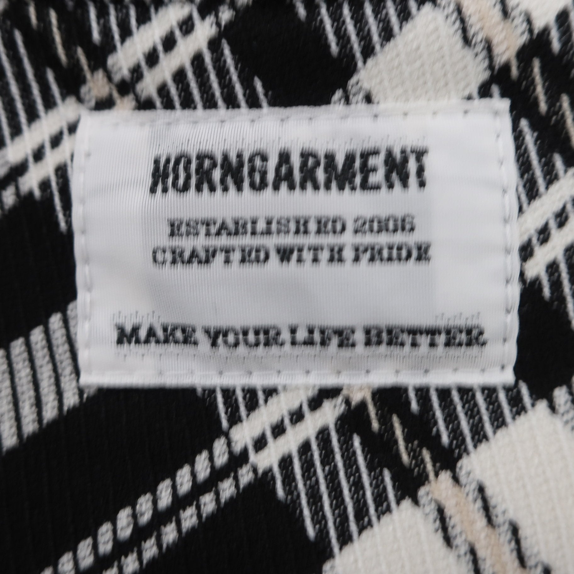 HORN GARMENT スカート 白黒チェック レディース 38 A