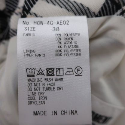 HORN GARMENT スカート 白黒チェック レディース 38 A
