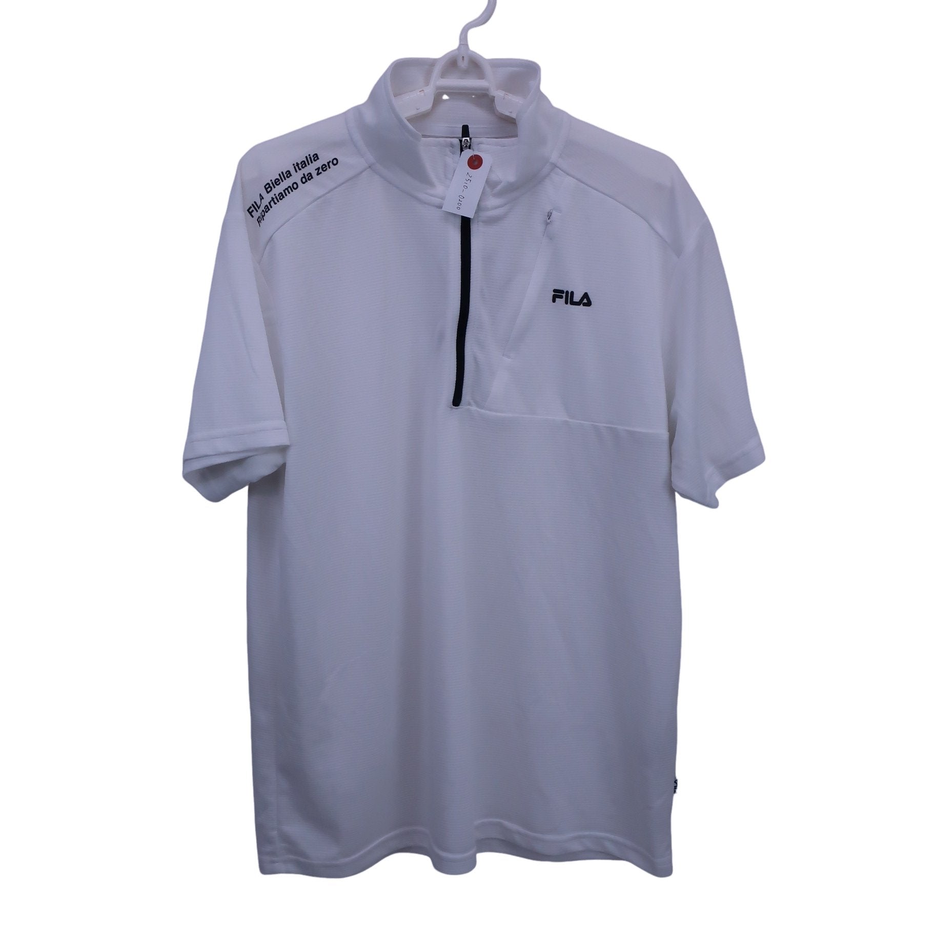 FILA GOLF(フィラゴルフ) ハーフジップシャツ 白 メンズ XL A