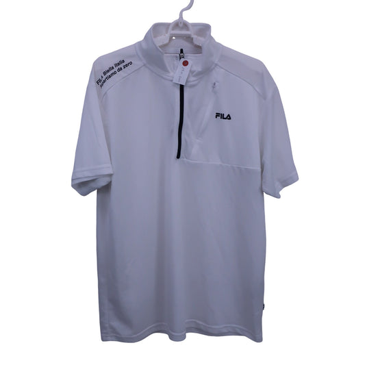 FILA GOLF(フィラゴルフ) ハーフジップシャツ 白 メンズ XL A