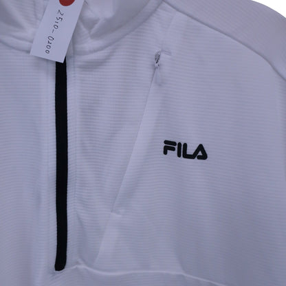 FILA GOLF(フィラゴルフ) ハーフジップシャツ 白 メンズ XL A