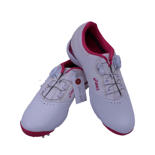 ASICS(アシックス) ダイヤル式ゴルフシューズ 白ピンク レディース 23.5cm TGN917 A