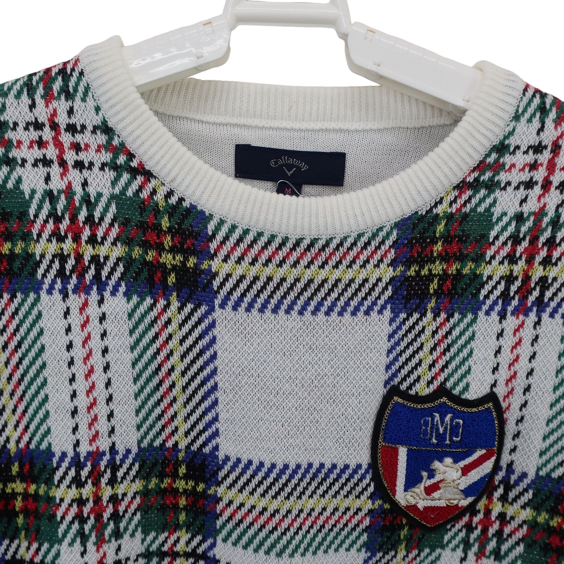 Callaway(キャロウェイ) セーター 白カラフルチェック レディース M 241-7260802 B