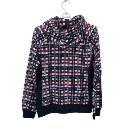 FILA GOLF(フィラゴルフ) パーカー 白ネイビー赤チェック レディース M A