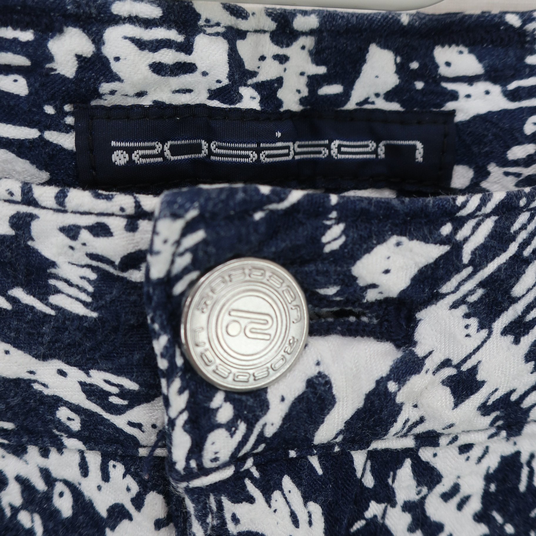 Rosasen(ロサーセン) パンツ ネイビー白総柄 レディース M B